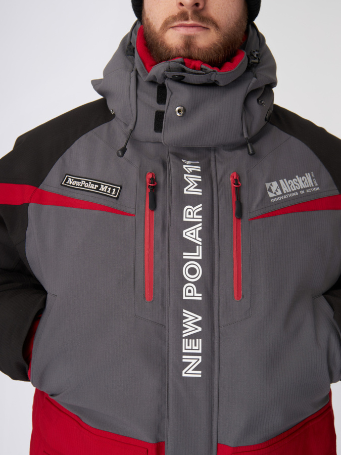 Žieminis kostiumas Alaskan NewPolar M11 red/gray/black M - Image 4